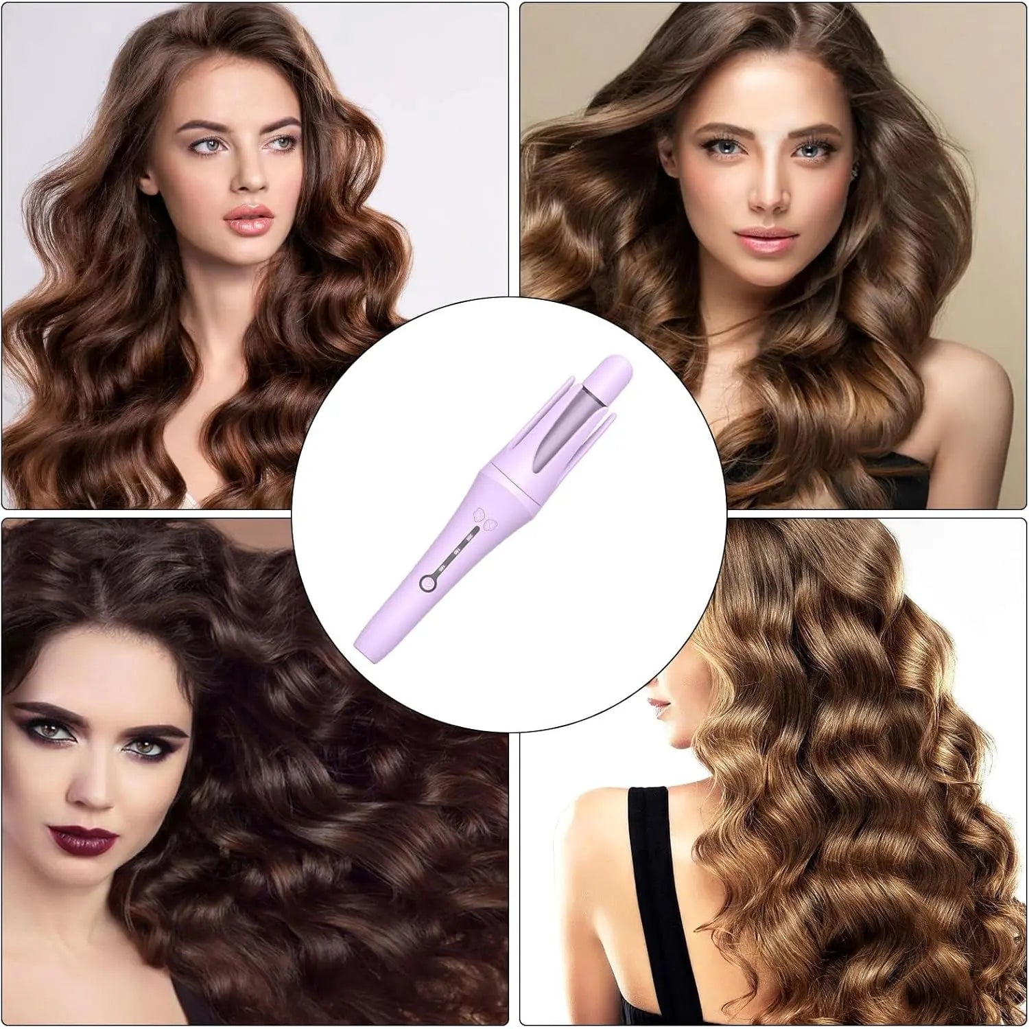 Automatic Hair Curler, Travel Hair Curling Iron for Curls Waves, Fast Heating Small Rotating Curing Wand for Women, 3 Adjustable Temps, 28MM/32MM