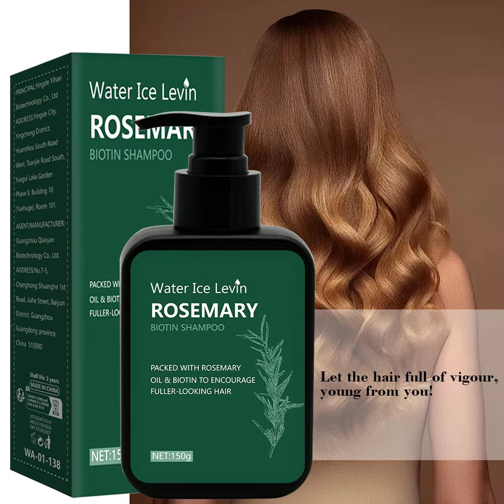 Rosemary Biotin Shampoo Hair Growth Deep Cleansing Scalp Care Oil Control Strengthening Hair Root Shampoo 150Ml