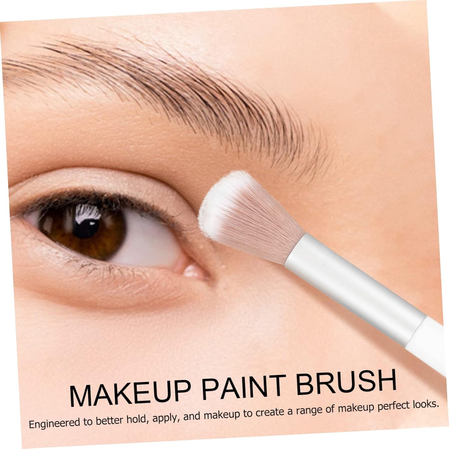 2Pcs Double-Ended Highlighter and Eyeshadow Brush Versatile Makeup Tools for Blending and Contouring for Home and for Women