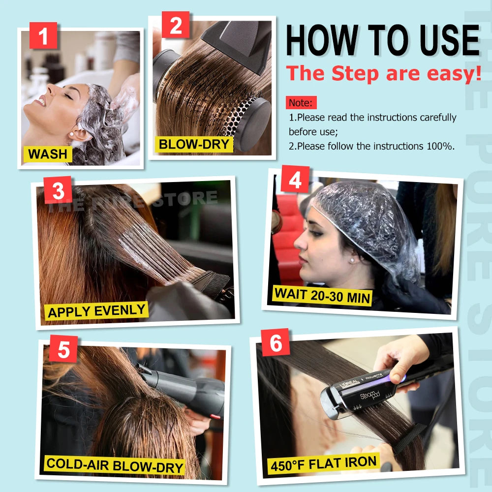 5% Keratin Smoothing Treatment Frizzy Removal Brazilian Keratin Curly Hair Care Products Salon Professional 1000Ml