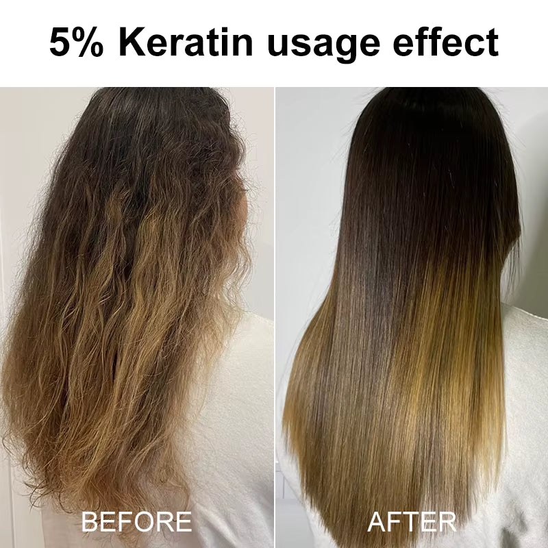 5% Keratin Smoothing Treatment Frizzy Removal Brazilian Keratin Curly Hair Care Products Salon Professional 1000Ml