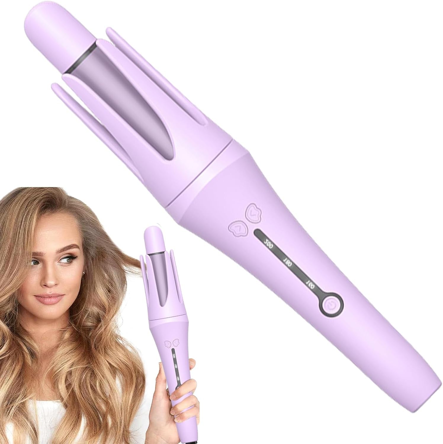 Automatic Hair Curler, Travel Hair Curling Iron for Curls Waves, Fast Heating Small Rotating Curing Wand for Women, 3 Adjustable Temps, 28MM/32MM