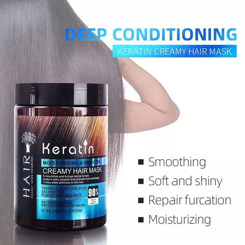 Shampoo and Hair Care Set Hair Mask Keratin Hair Care Silky Repair Dyeing and Perm Oil Control Hair Care