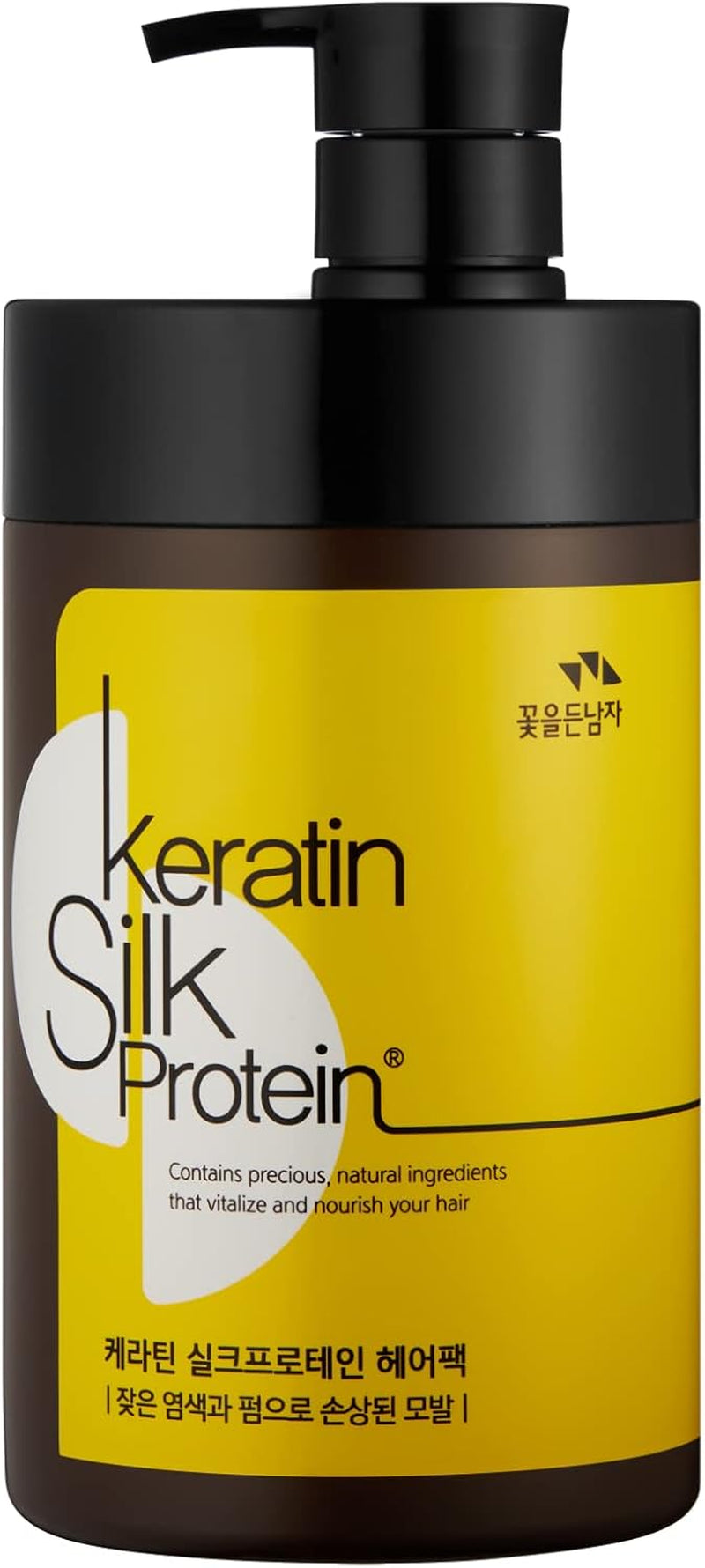 Man with Flowers Keratin Silkprotein Hair Pack 1000Ml