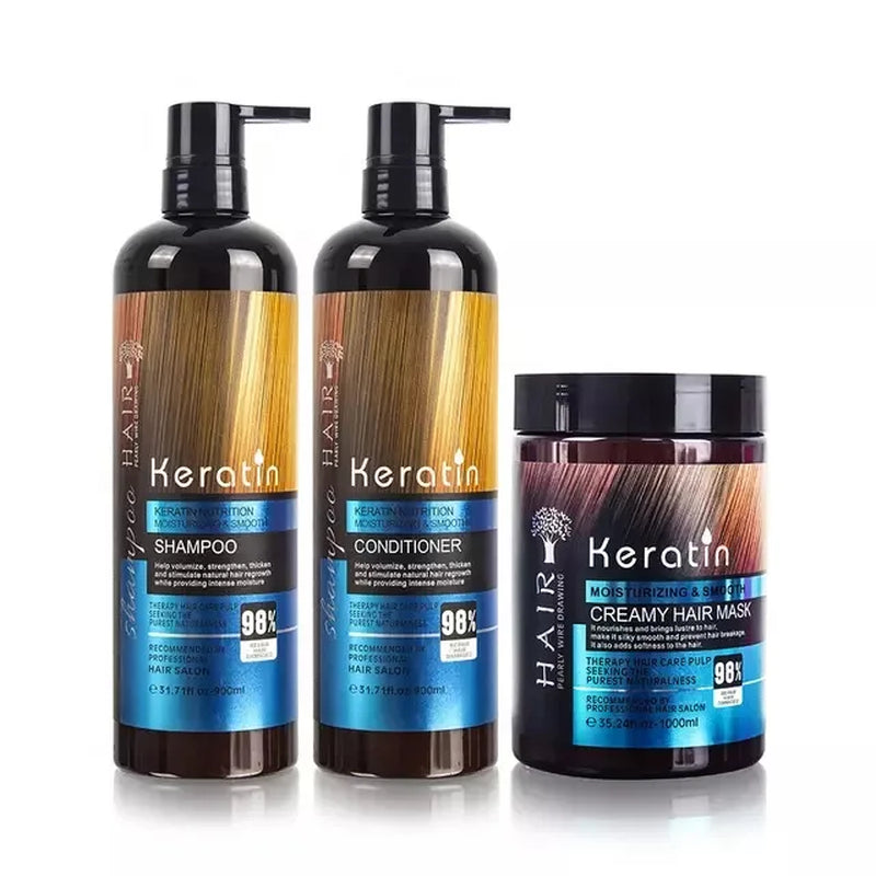 Shampoo and Hair Care Set Hair Mask Keratin Hair Care Silky Repair Dyeing and Perm Oil Control Hair Care