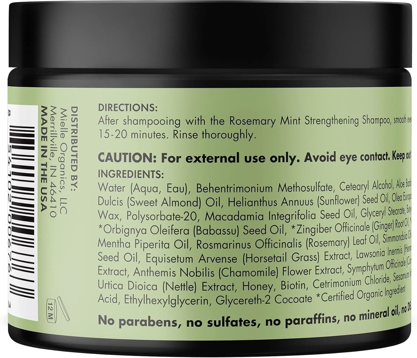 Mielle Rosemary Mint Hair Masque 355 Ml