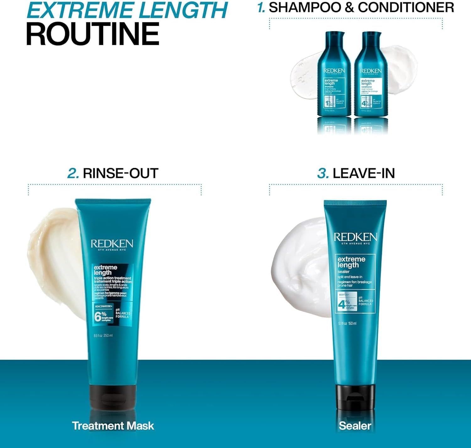 Extreme Length Shampoo | Infused with Biotin | for Hair Growth | Prevents Breakage & Strengthens Hair
