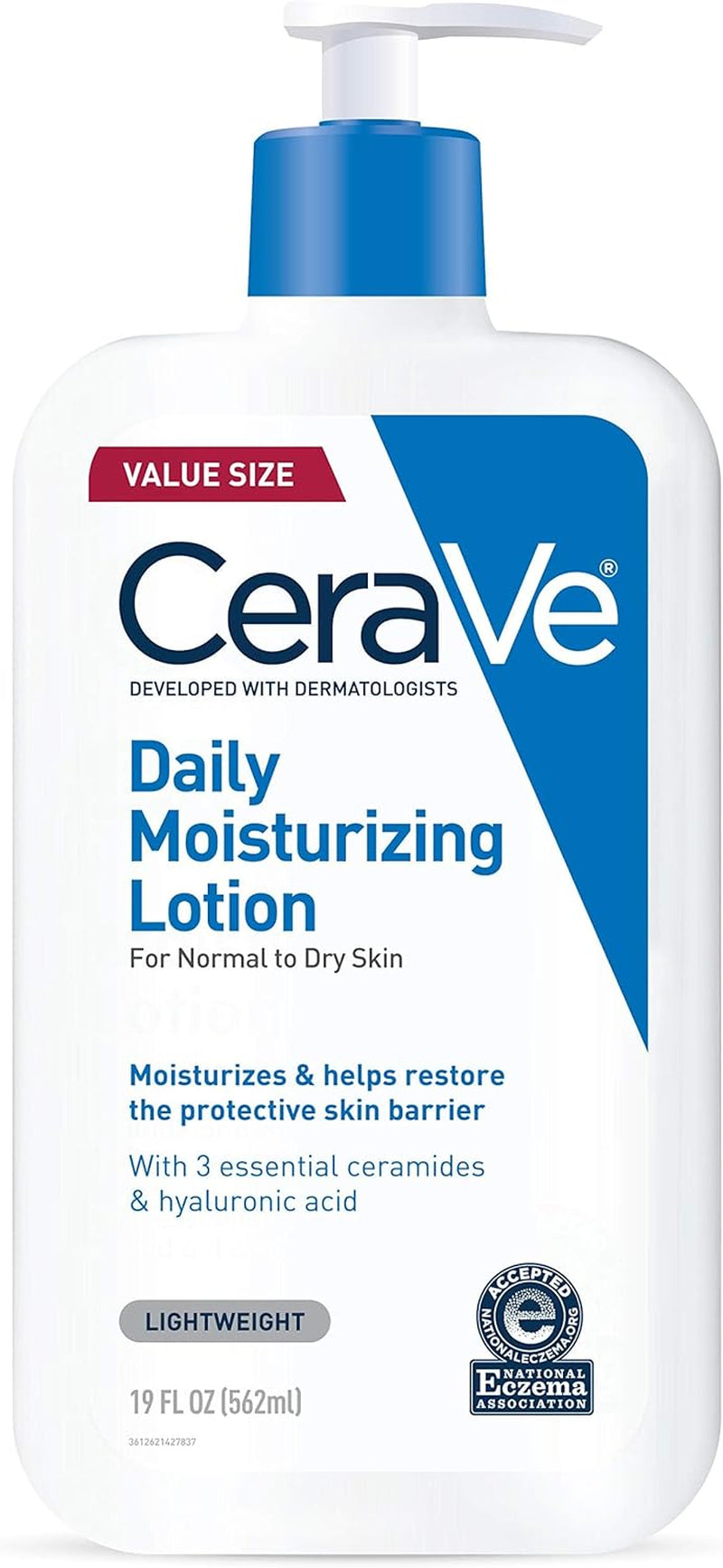 Cerave Daily Moisturizing Lotion for Dry Skin | Body Lotion & Face Moisturizer with Hyaluronic Acid and Ceramides | Daily Moisturizer | Fragrance Free | Oil-Free