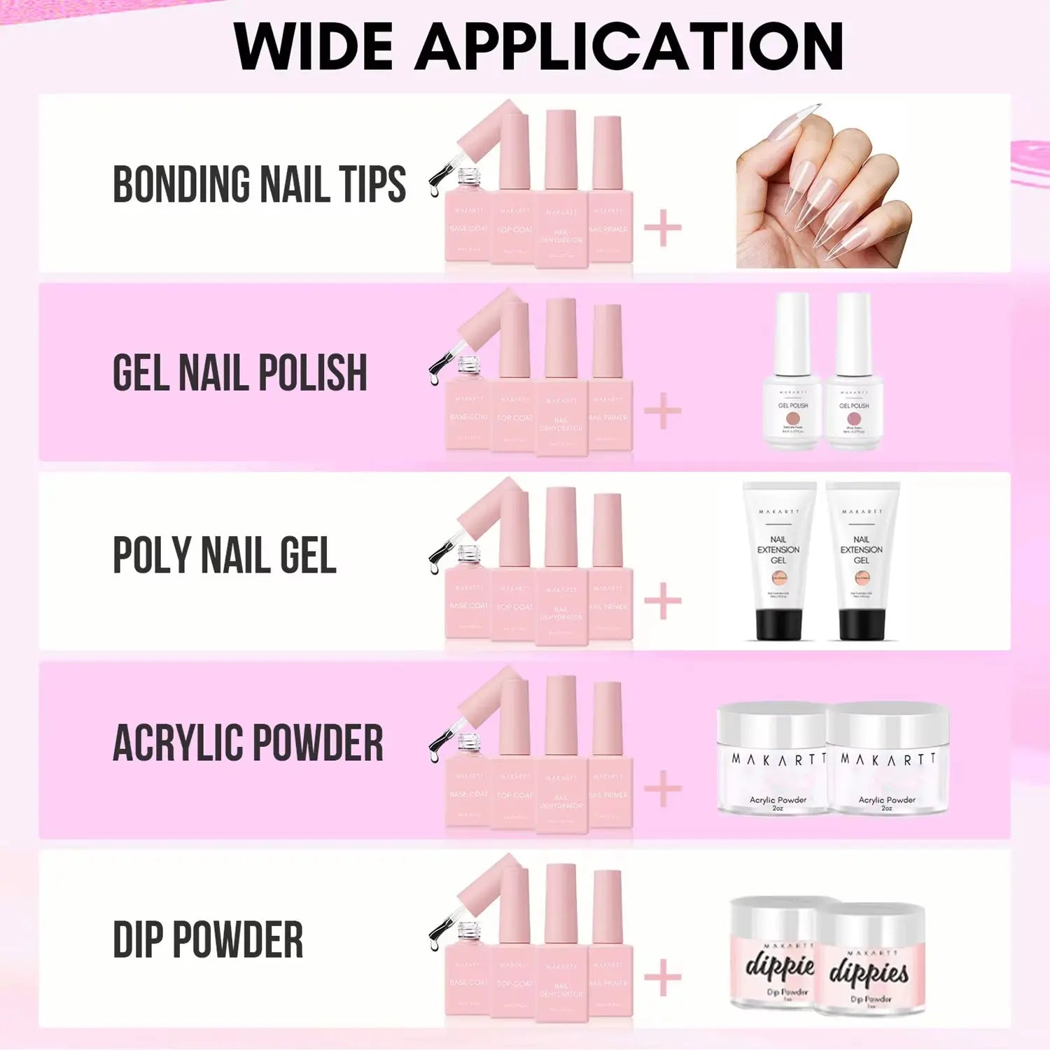 4Pcs Gel Base and Top Coat Nail Dehydrator and Primer Kit Long Lasting Nail Prep Tool for Gel Nail Polish Acrylic Powder