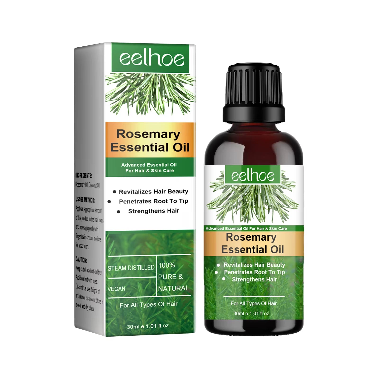 Rosemary Oil for Hair Growth Stimulate Follicle Oily Scalp Treatment Repair Dry Damaged Rough Removal Soothing Improve Loss Oil