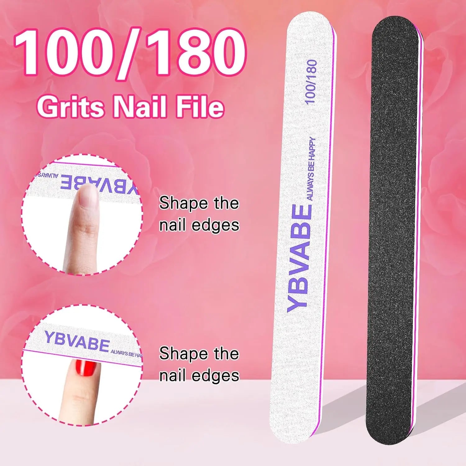 Nail Polish Remover Kit - Complete Nail Care Solution for Fingernails & Toenails - Includes Professional Nail Clips - Nail Cotton Pads - Nail File Grits 100/180 - Cuticle Pusher & Nail Brush