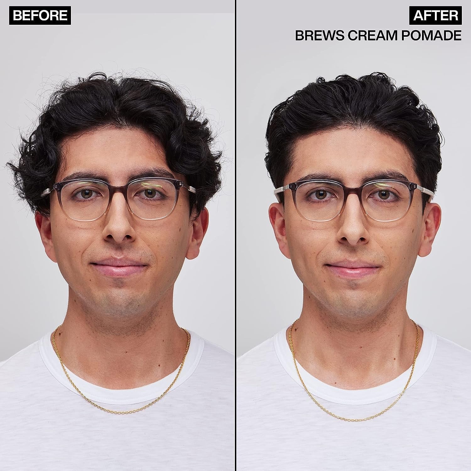 Redken Brews Cream Pomade for Men | Men'S Hair Styling Pomade | Medium Hold | Natural, Smooth Finish with Low Shine | for All Men Hair Types | Water-Based Pomade | 100Ml