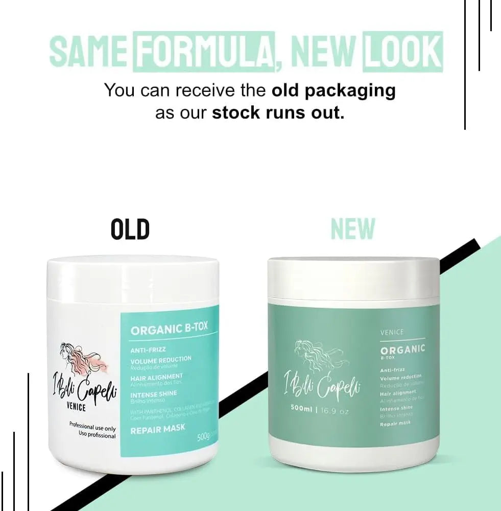 Ibelli Capelli Venice Smoothing Keratin (B Tox Organic Hair Mask) 8 Ounce (Pack of 2)