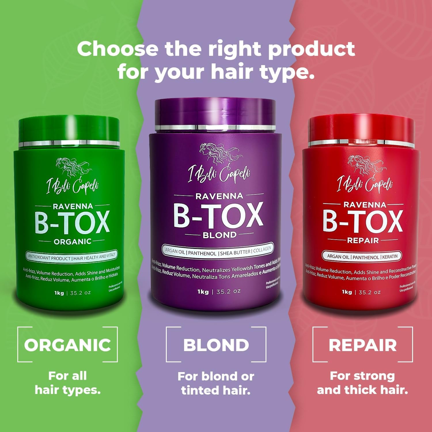 Ibelli Capelli Hair B-Tox Treatment for Blond Argan Oil Mask 500G