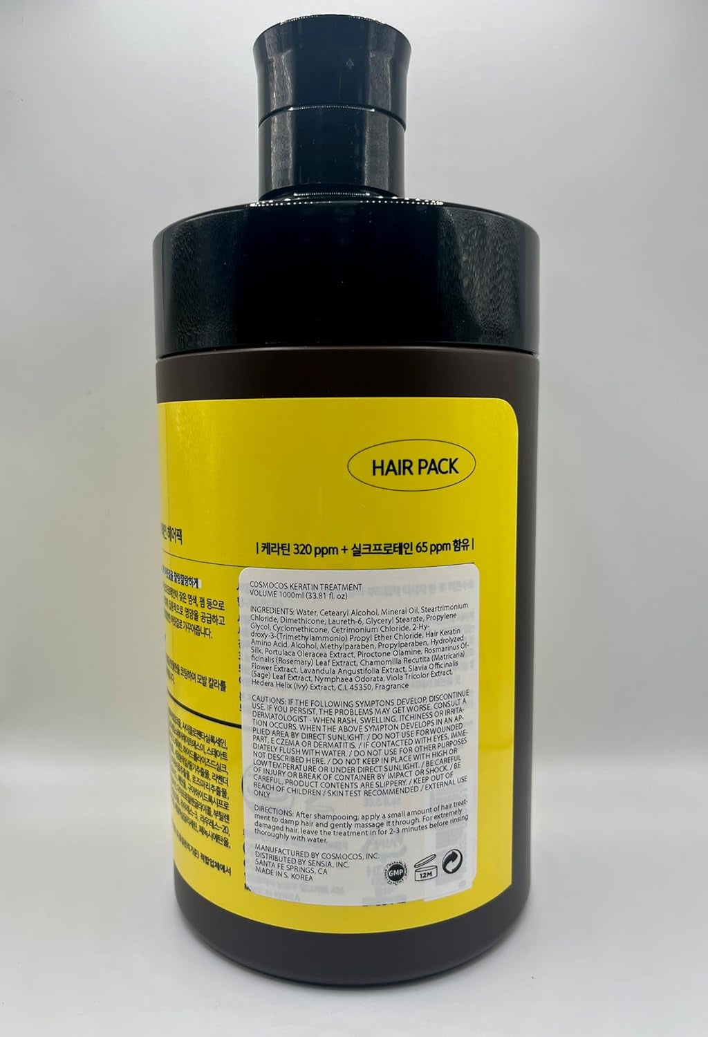 Man with Flowers Keratin Silkprotein Hair Pack 1000Ml