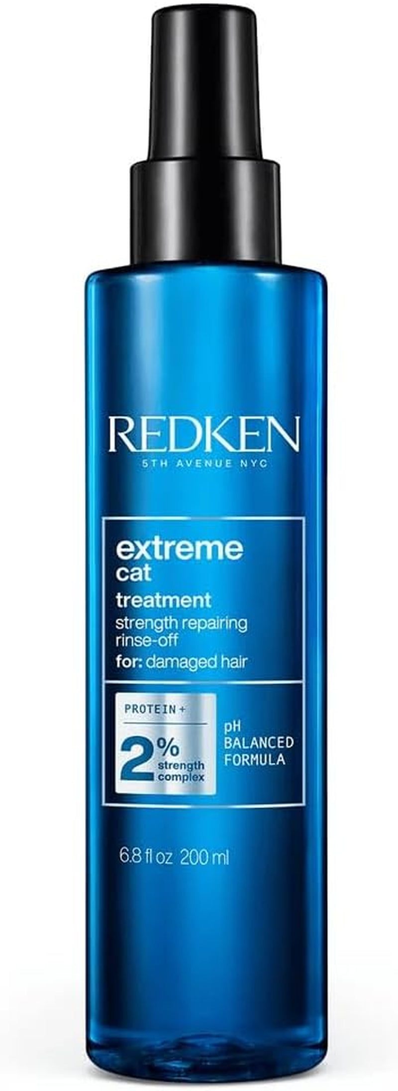 Redken Extreme CAT Anti-Damage Protein Reconstructing Rinse Out Treatment | for Distressed Hair | Strengthens Hair & Adds Shine | with Ceramide