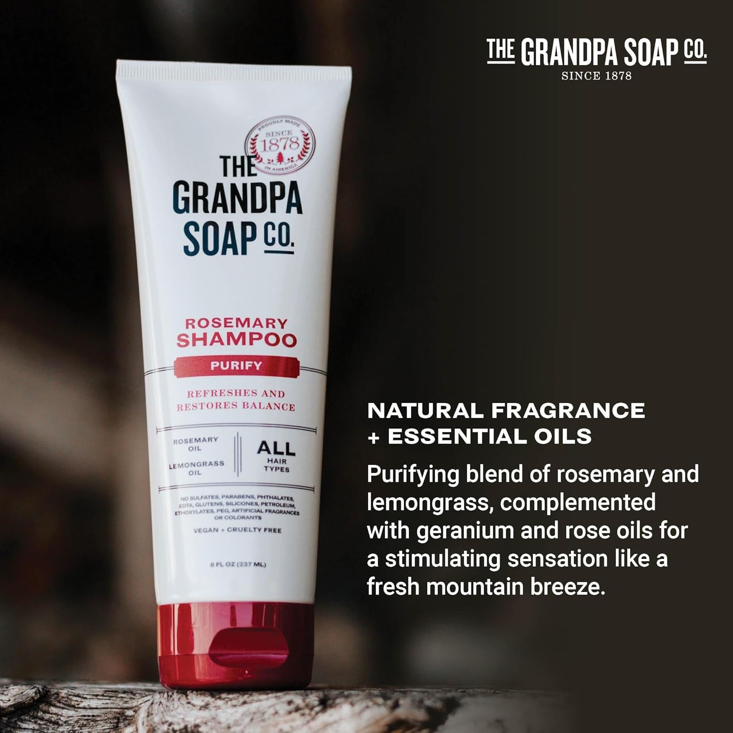 Grandpas Shampoo Rosemary, 8 Oz