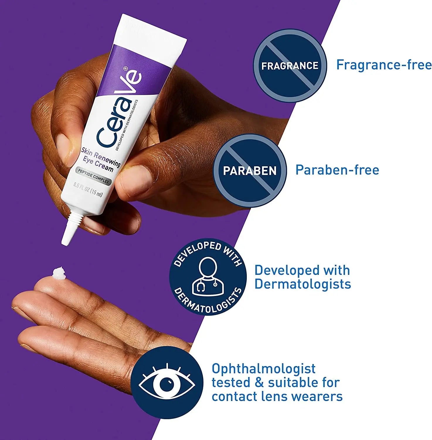 Cerave Skin Renewing Anti-Aging Eye Cream 15Ml, Firms & Reduces Fine Lines & Crows Feet, Niacinamide + Peptide Complex + Ceramides, Developed with Dermatologists