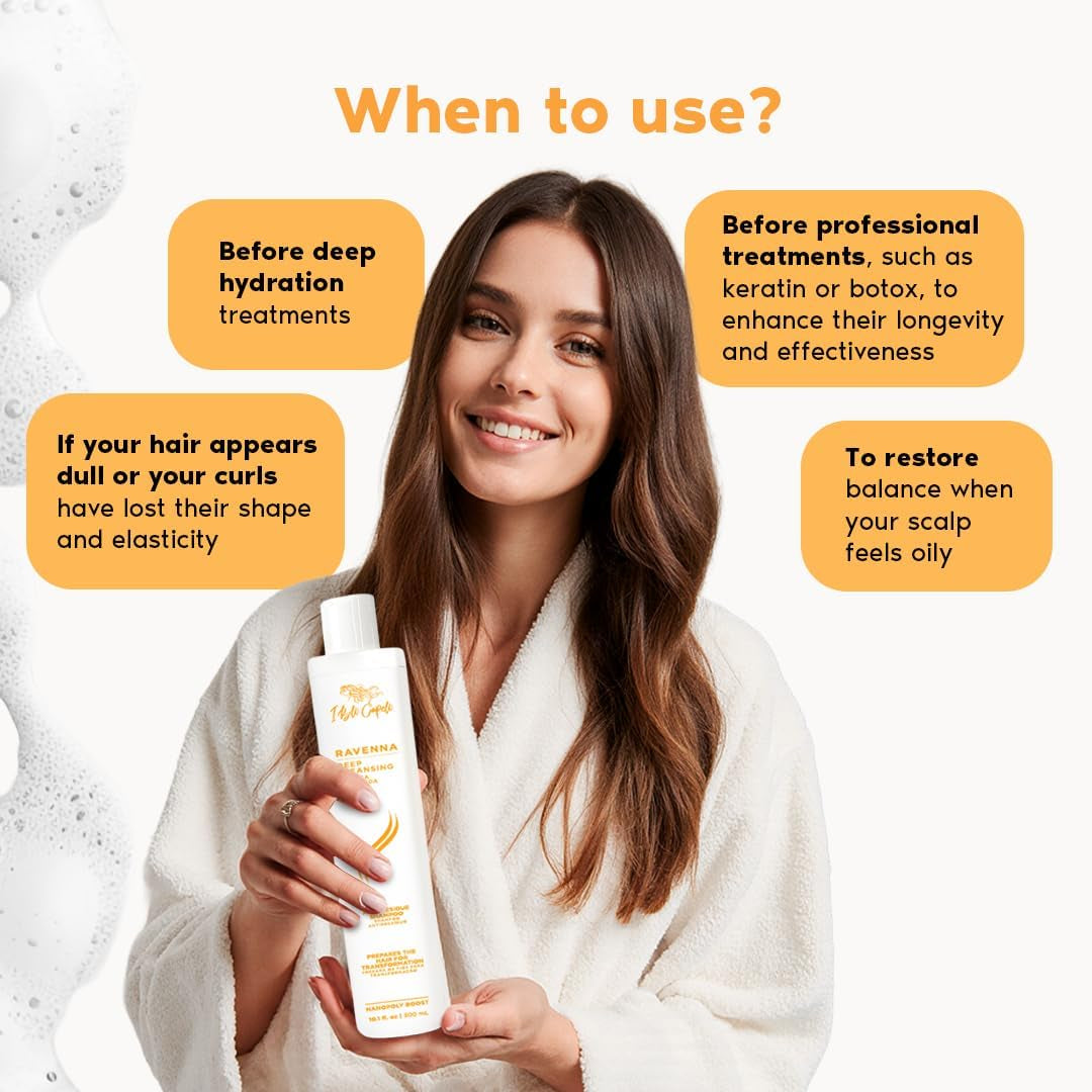 Ibelli Capelli Kit Ravenna Blond Btox 1Kg35.02 Oz anti Residue Shampoo Deep Cleansing 300Ml10.1 Fl.Oz