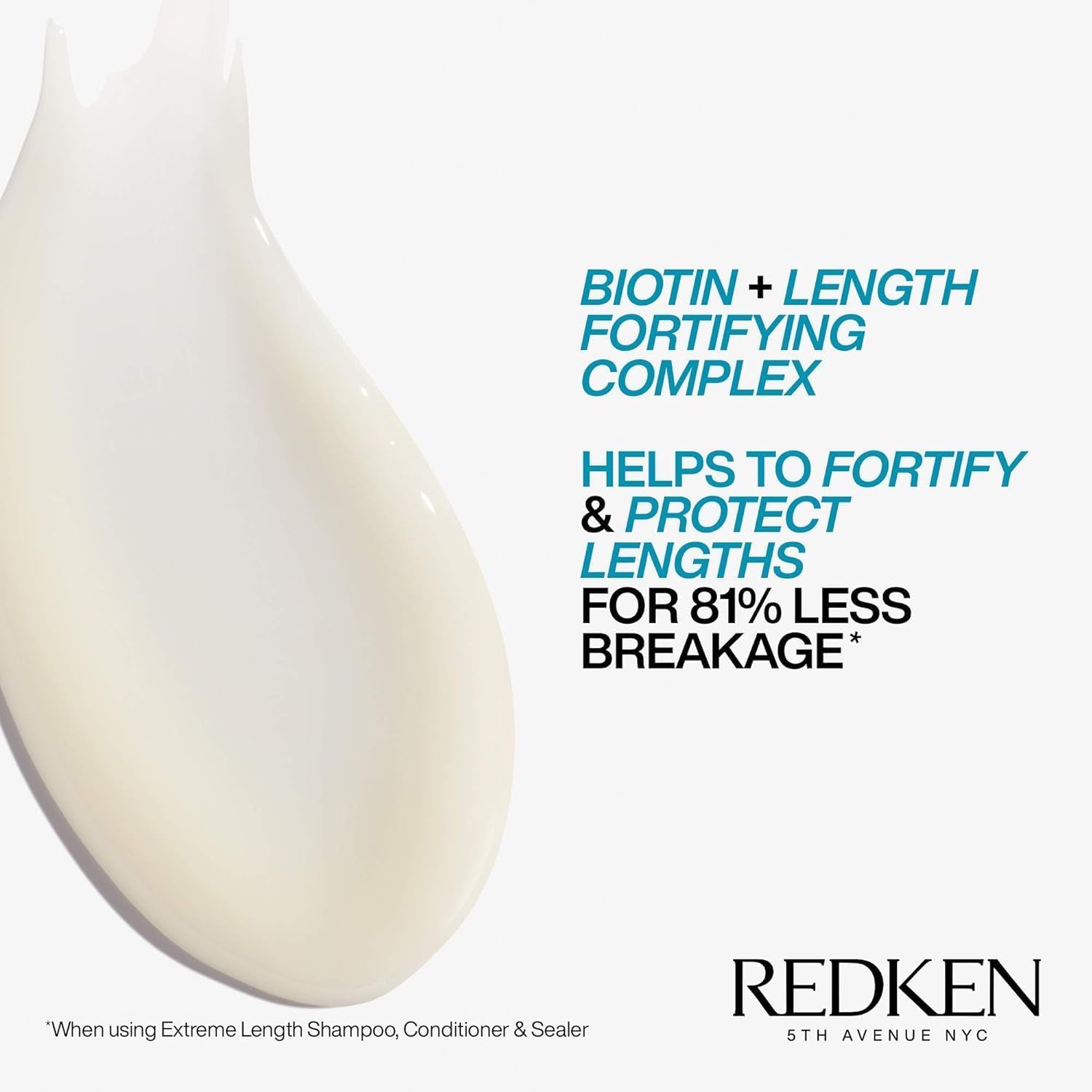 Redken Extreme Length Leave-In Treatment for Hair Growth | Seals Split Ends & Prevents Breakage | Infused with Biotin | 150Ml