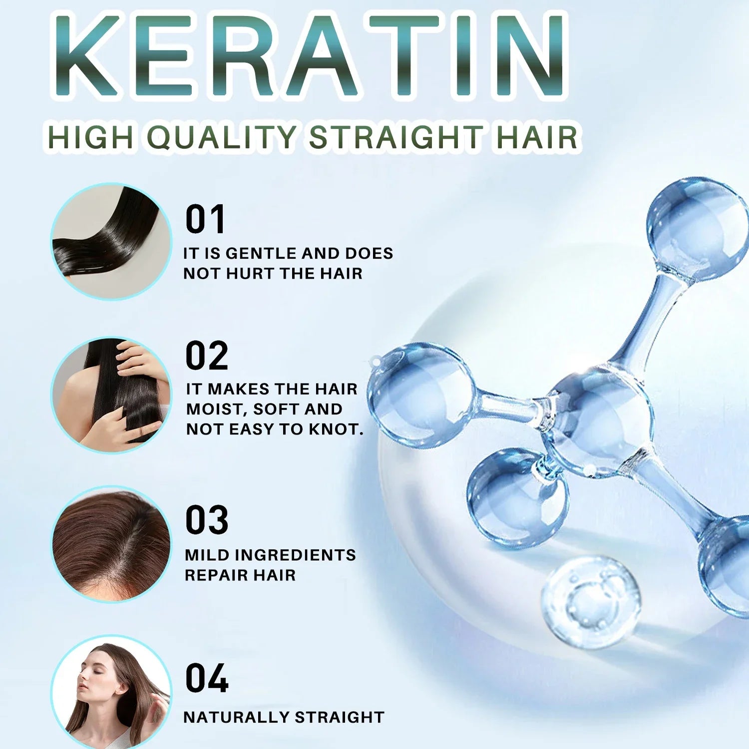 Keratin Hair Straightening Cream Keratin Cream for Smoothing Hair Professional Keratin for Permanent Straightening Hair Care