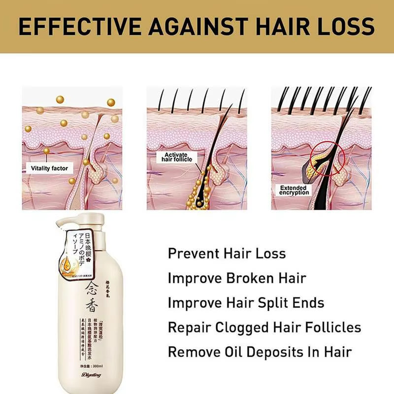 Sakura Japanese Shampoo and Conditioner Gentle Cleansing Nourishing Scalp Amino Acid Hair Shampoo Deep Clean Moisturizing