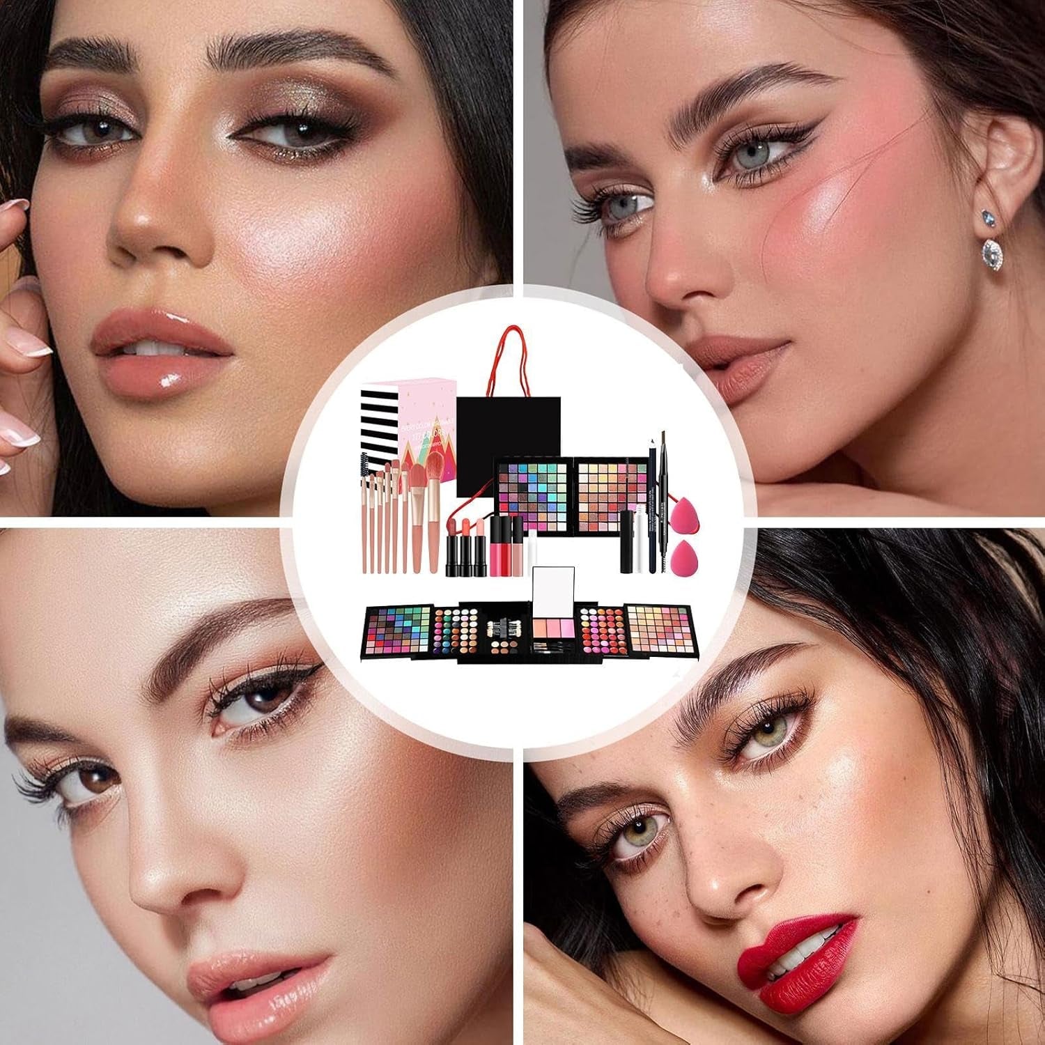 Full Makeup Kit, All in Makeup Kit, Complete Cosmetic Kit, Makeup Palette for Beginners, Makeup Set, Beauty Kit for Women, Beginner Makeup Kit, Makeup Set for Girls, Travel Makeup Kit