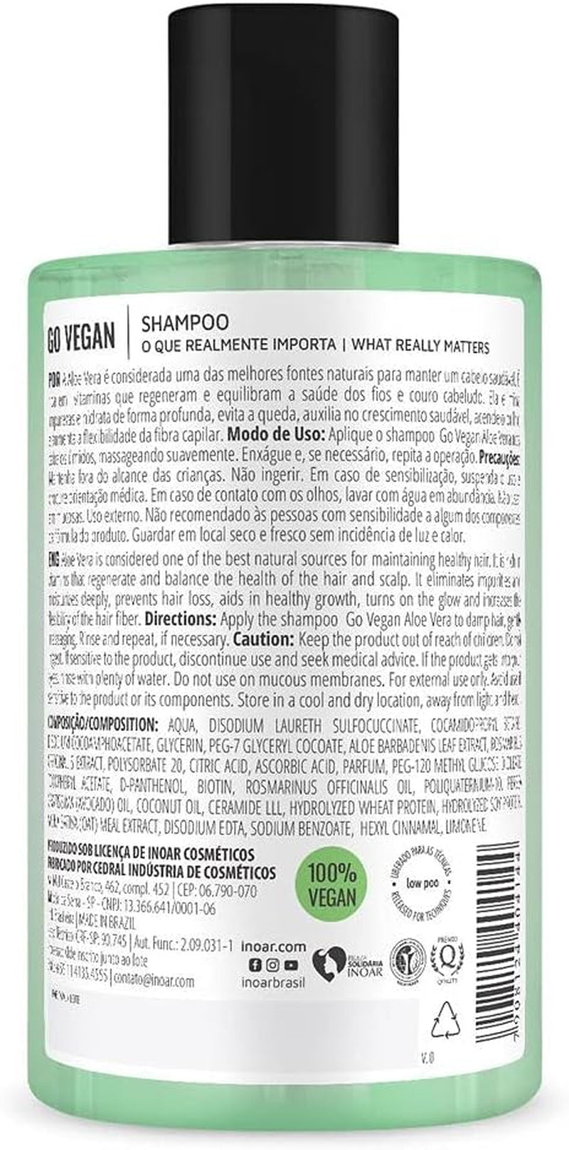Go Vegan Balance Aloe Vera Shampoo 300Ml