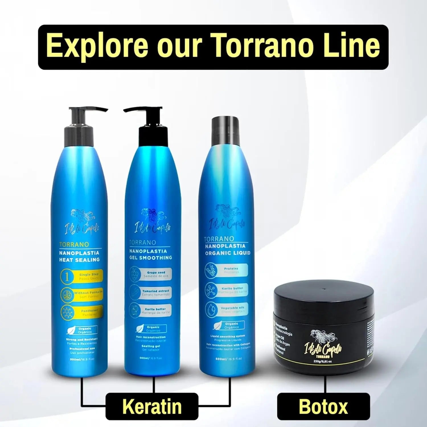 Ibelli Capelli Hair B-Tox Treatment Deep Conditioning 35.2 Oz(1Kg) B-Tox Hair Treatment 8.8 Oz