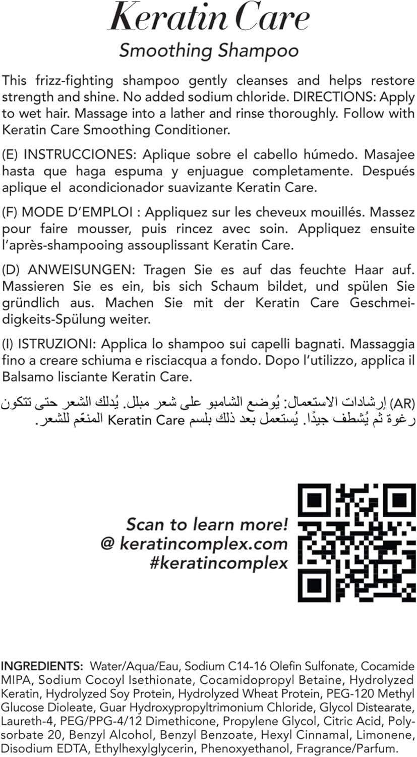 Keratin Care Smoothing Shampoo 400Ml