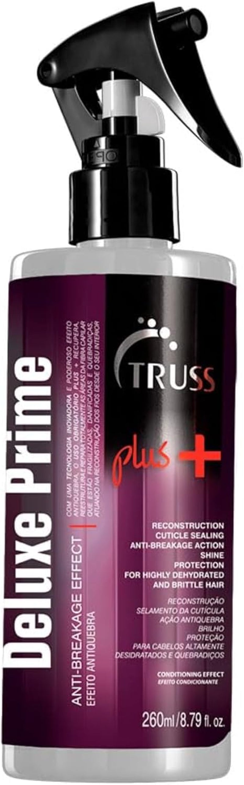 TRUSS Deluxe Prime plus anti Breakage Hair Spray - Rinse-Out Damaged Hair Treatment for Cuticle Sealing & Protection - Helps to Repair, Strengthen & Reconstruct Dry & Brittle Strands (8.79 Oz)