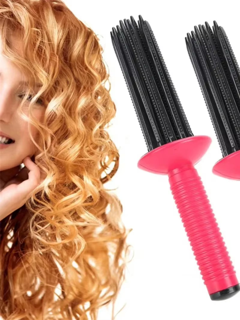 Exquisite Hair Curler Combs Hair Fluffy Styling Curler Heatless Curling Hair Brush Roller Tools Women Professional Apparatus