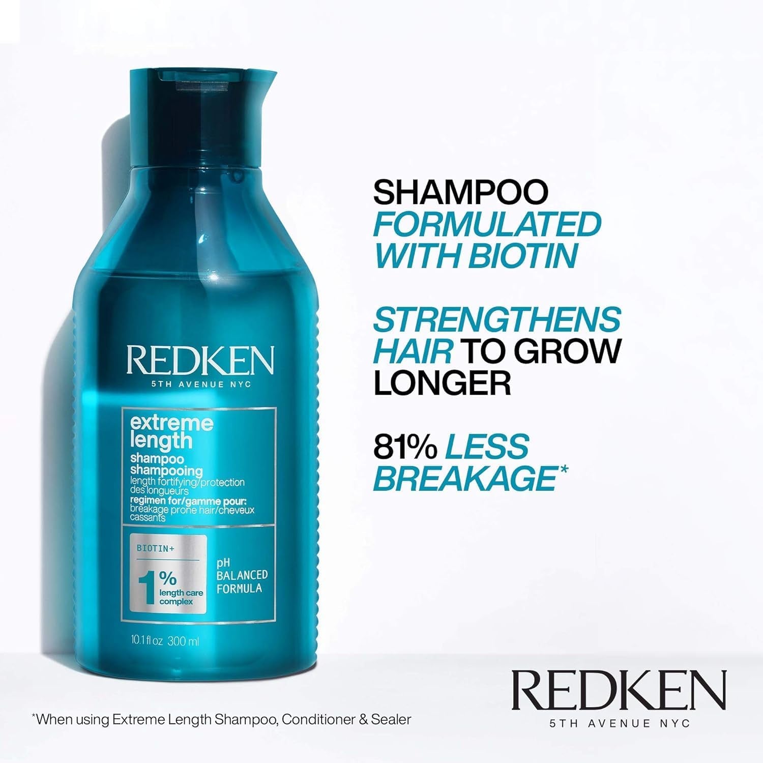 Extreme Length Shampoo | Infused with Biotin | for Hair Growth | Prevents Breakage & Strengthens Hair