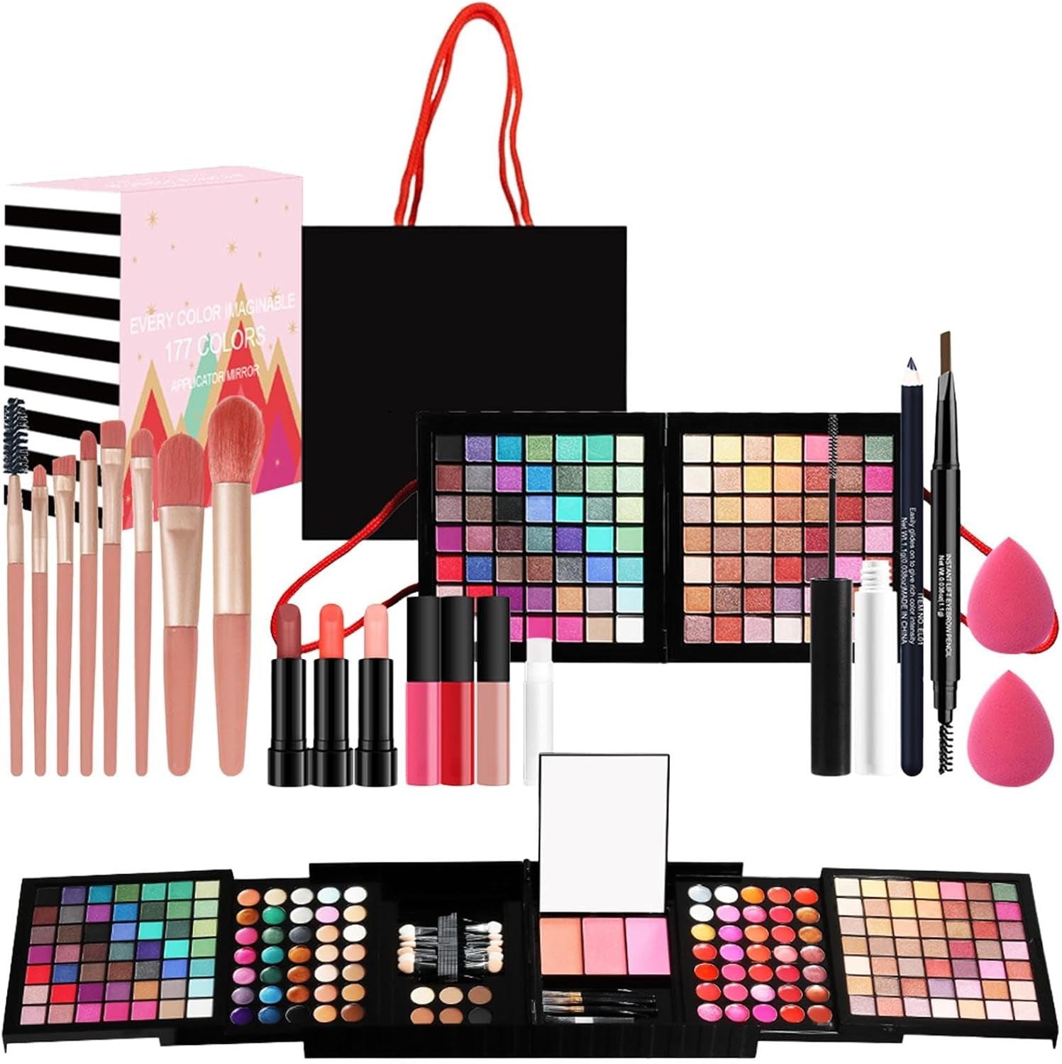 Full Makeup Kit, All in Makeup Kit, Complete Cosmetic Kit, Makeup Palette for Beginners, Makeup Set, Beauty Kit for Women, Beginner Makeup Kit, Makeup Set for Girls, Travel Makeup Kit