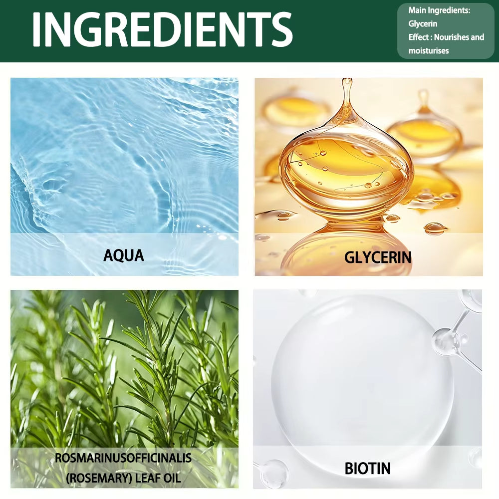 Rosemary Biotin Shampoo Hair Growth Deep Cleansing Scalp Care Oil Control Strengthening Hair Root Shampoo 150Ml