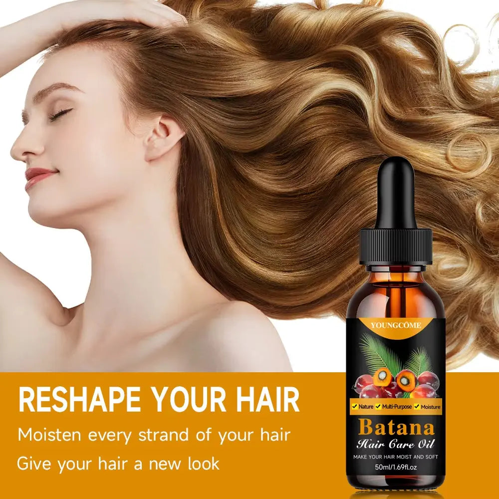Batana Hair Care Oil, Professional Hair Care Deep Conditioning for All Hair Types, Smoothing Hair Care Oil, Nourishing Hair