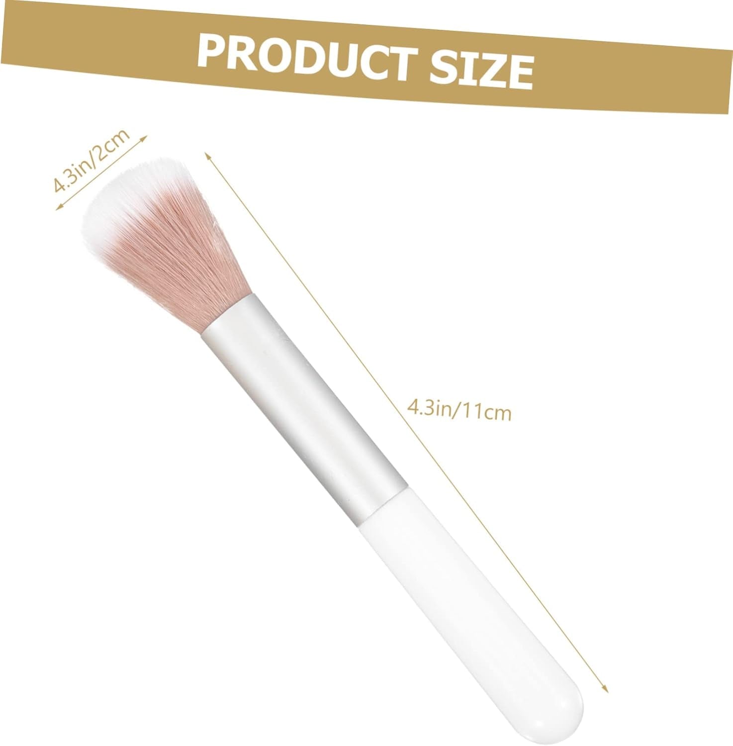 2Pcs Double-Ended Highlighter and Eyeshadow Brush Versatile Makeup Tools for Blending and Contouring for Home and for Women