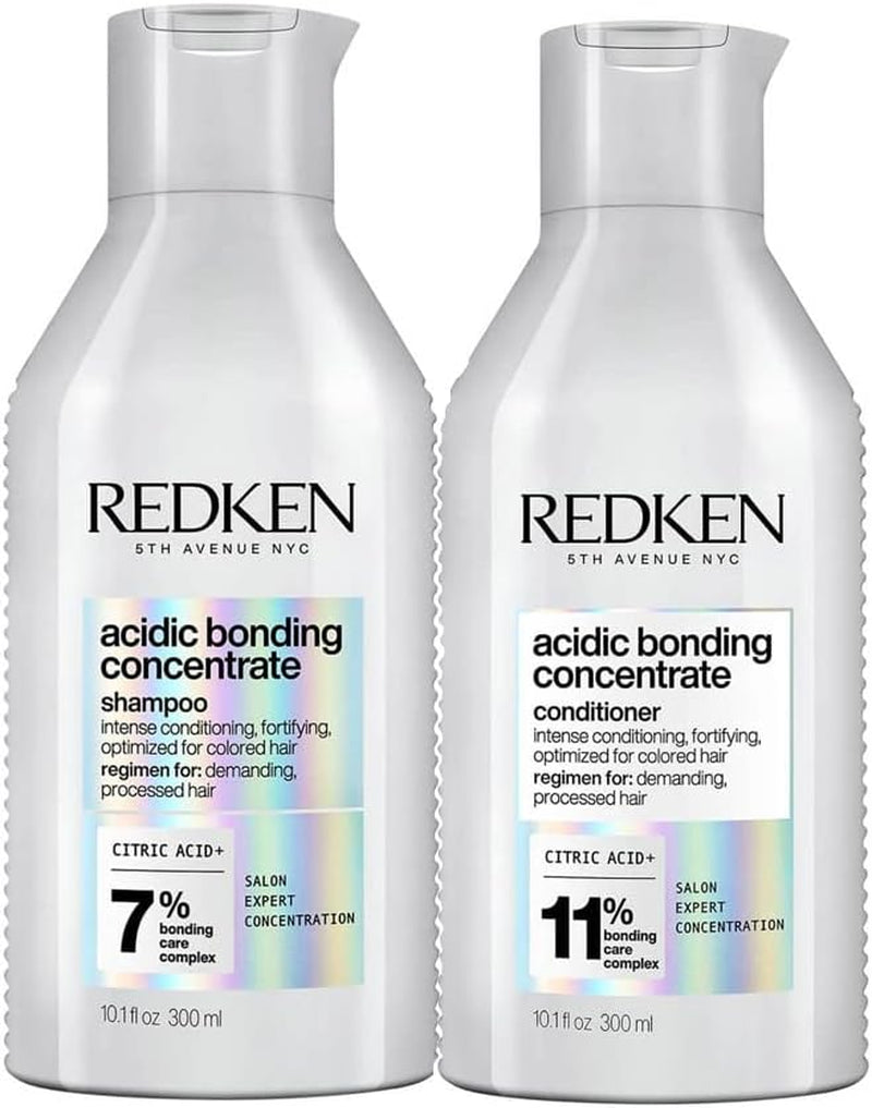 Care Set for Protection against Colour Loss, Concentrated All-In-One Formula, Acidic Bonding Concentrate Shampoo 300 Ml & Conditioner 300 Ml