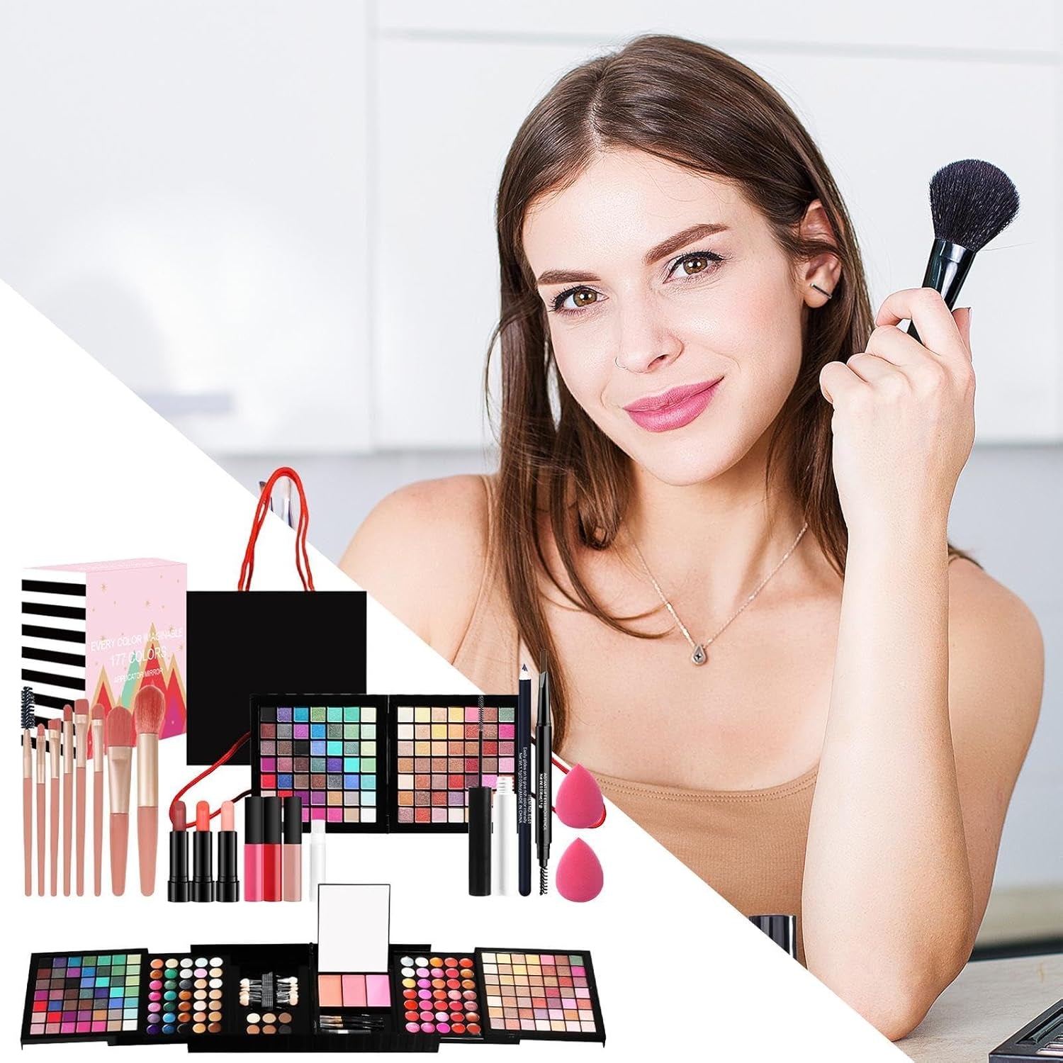 Full Makeup Kit, All in Makeup Kit, Complete Cosmetic Kit, Makeup Palette for Beginners, Makeup Set, Beauty Kit for Women, Beginner Makeup Kit, Makeup Set for Girls, Travel Makeup Kit