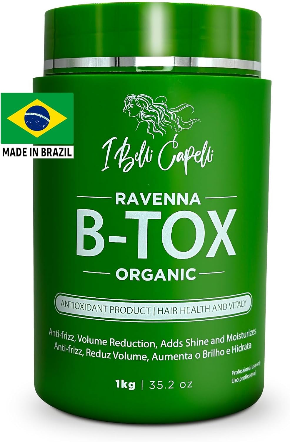 Ibelli Capelli Organic Ravenna Hair B-Tox Treatment B-Tox Capilar Para El Cabello 35.2 Oz(1Kg)